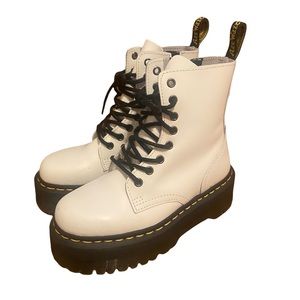 white Jadon Dr. Martens